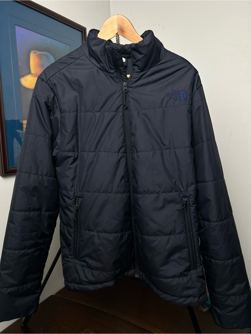 The Northface junction jacket lightweight insulated navy blue men’s medium